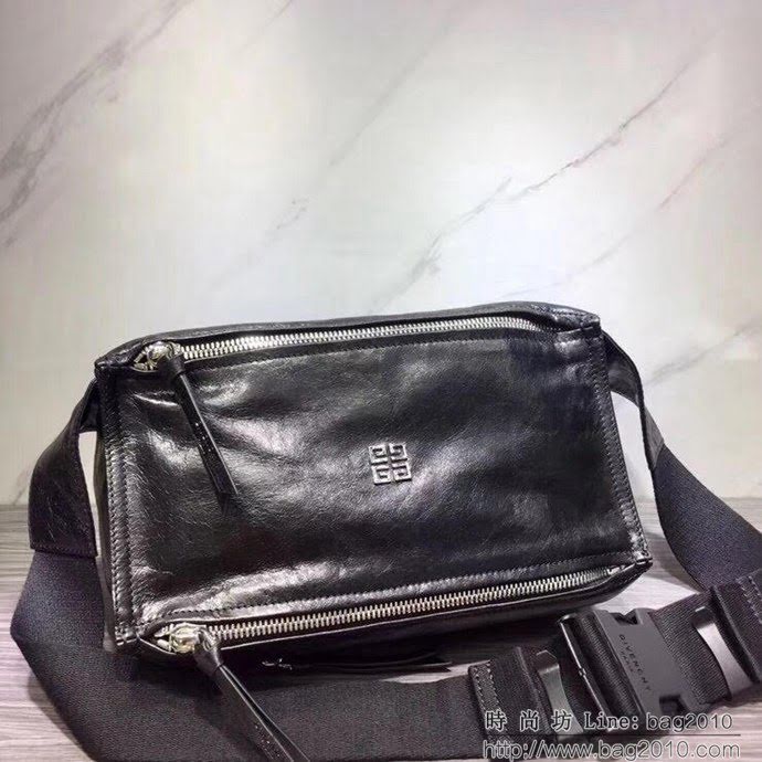 GlVENCHY紀梵希 新款雙拉鏈 全皮 斜挎胸包 單肩包  tsg1245